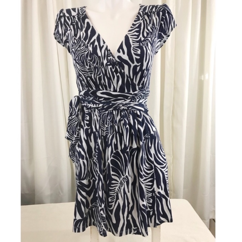 Lilly Pulitzer Zebra Print Stretch Wrap Dress
